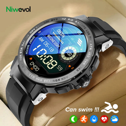 Niwevol Sports Smart Watch Men IP68 Waterproof 24 Exercise Modes 2022 New Smartwatch for Android Ios Heart Rate Fitness Watches.