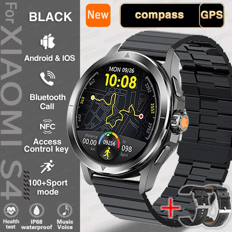 2024 S4 Ultra Smartwatch - AMOLED GPS Bluetooth NFC Call 5ATM Waterproof Fitness Tracker