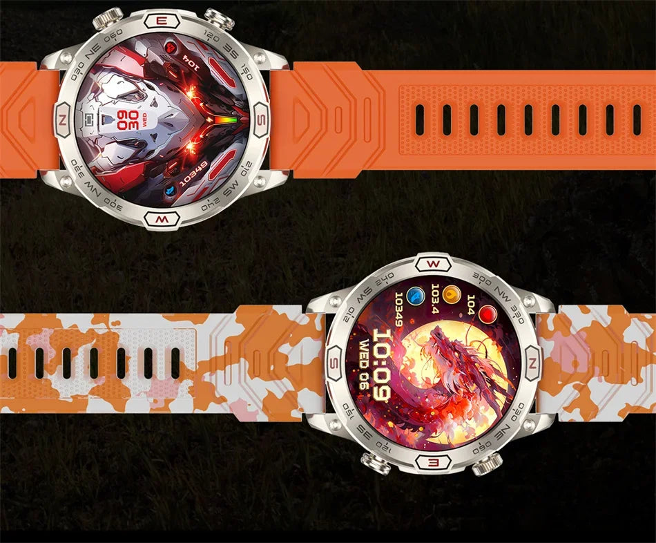 2025 Smart Watch - 1.43'' AMOLED, GPS, Fitness Tracker, BT 5.3, LED Lights, Compass