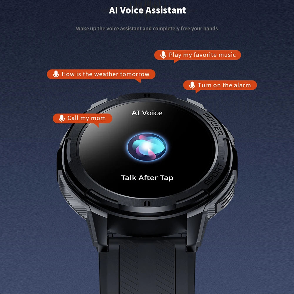1.43" AMOLED Bluetooth Call Smartwatch | Heart Rate, Waterproof, Fitness Tracking for Android & iOS