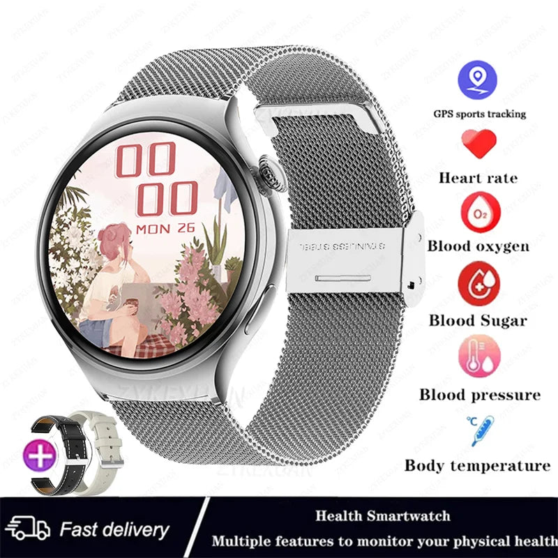 Mini AMOLED Smartwatch Women, 360*360 HD, NFC, IP68, Health & Heart Rate Monitor