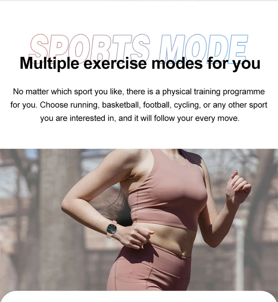 Mini AMOLED Smartwatch Women, 360*360 HD, NFC, IP68, Health & Heart Rate Monitor