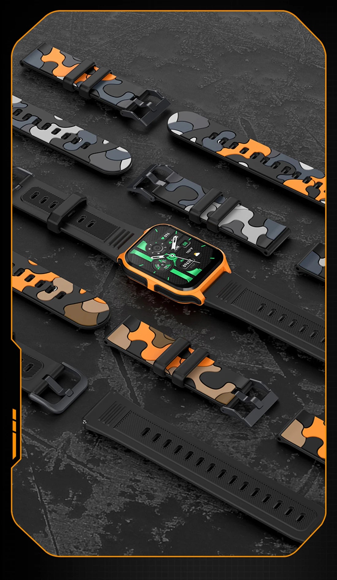 1.9'' Military Smartwatch for Men | Bluetooth Call, IP68 Waterproof, Fitness Tracker