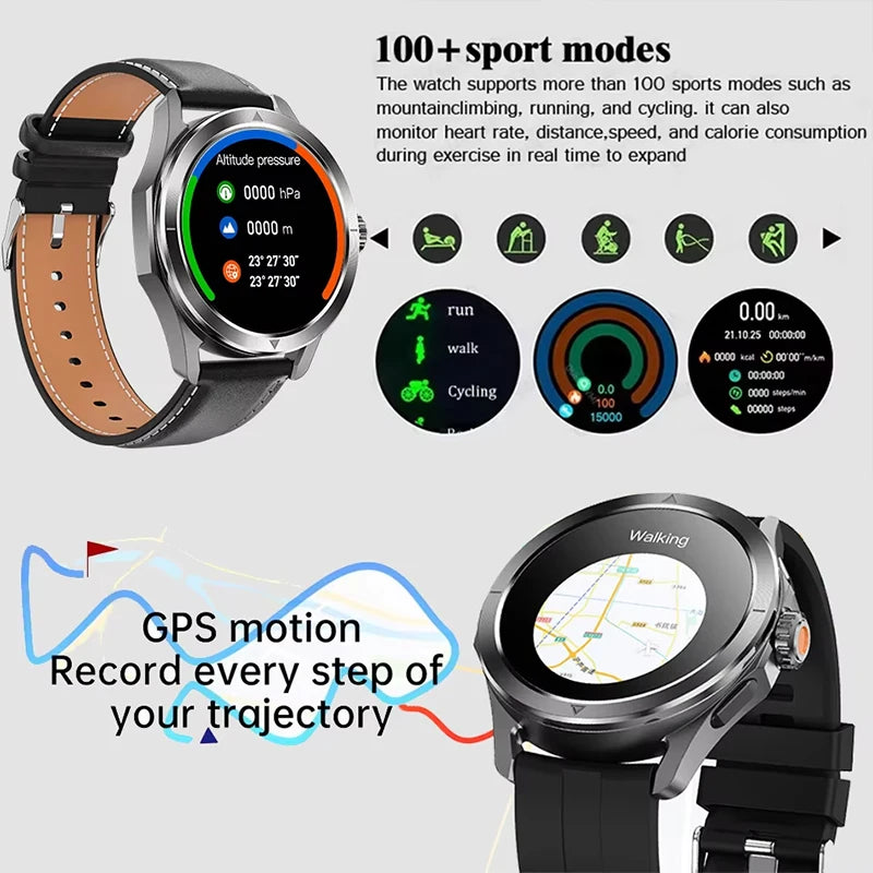 2024 S4 Ultra Smartwatch - AMOLED GPS Bluetooth NFC Call 5ATM Waterproof Fitness Tracker
