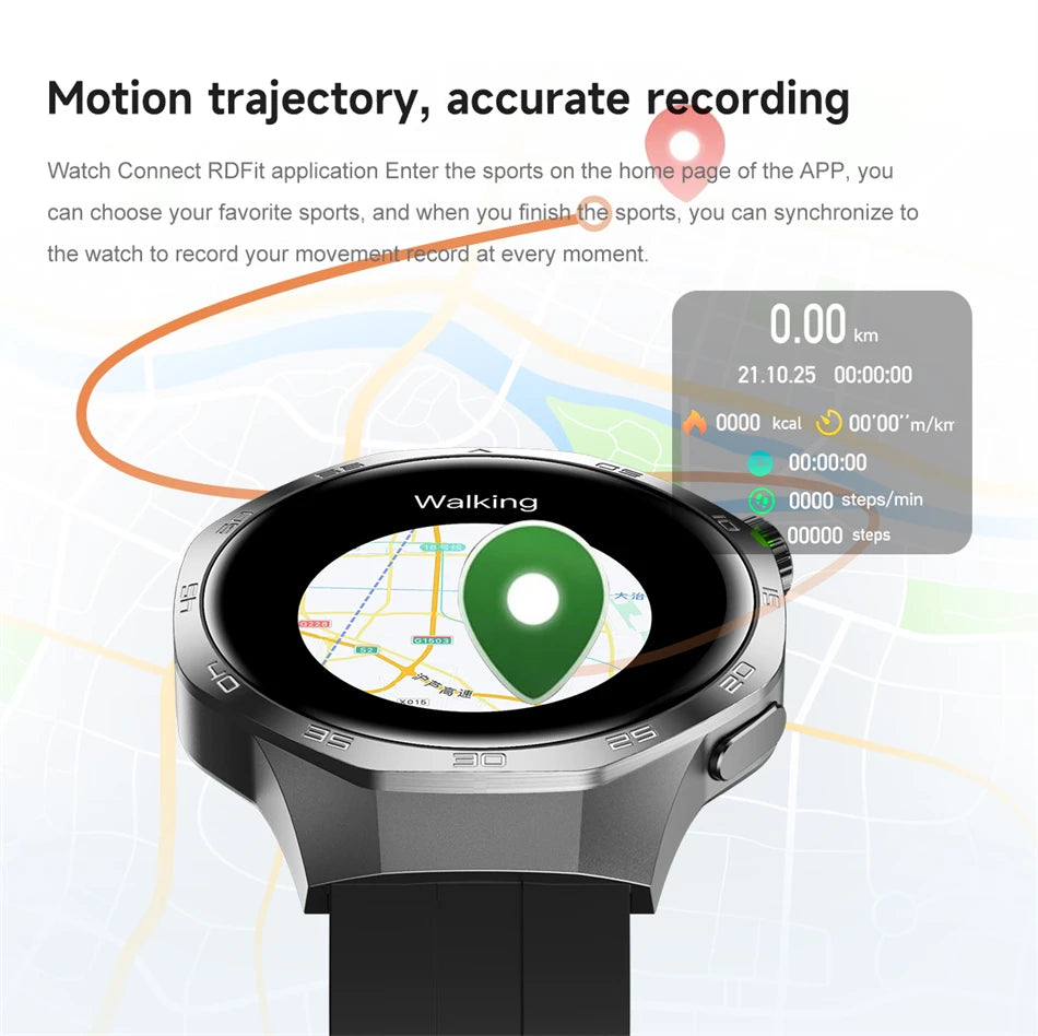 GPS Sports Smartwatch, Heart Rate, NFC, Compass, IP68 Waterproof