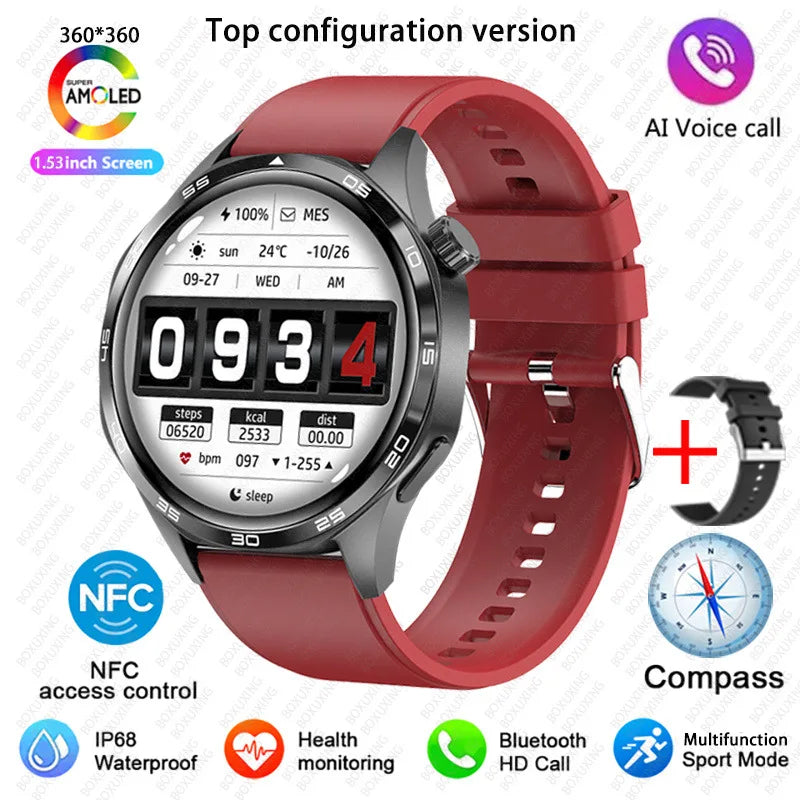 Smart Watch 5 Pro: AMOLED HD, Bluetooth Call, GPS, NFC, Fitness & Health Tracker