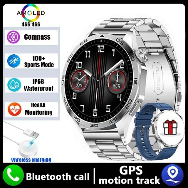 2024 Men's Smartwatch | Bluetooth Calling, IP68 Waterproof, Heart Rate Monitor, Fitness Tracker