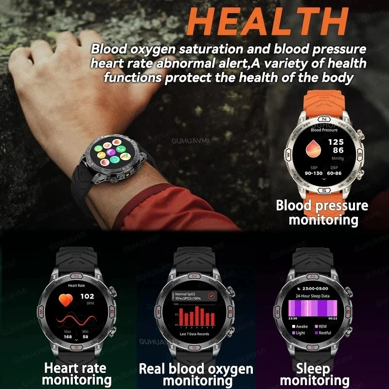 2025 Smart Watch - 1.43'' AMOLED, GPS, Fitness Tracker, BT 5.3, LED Lights, Compass
