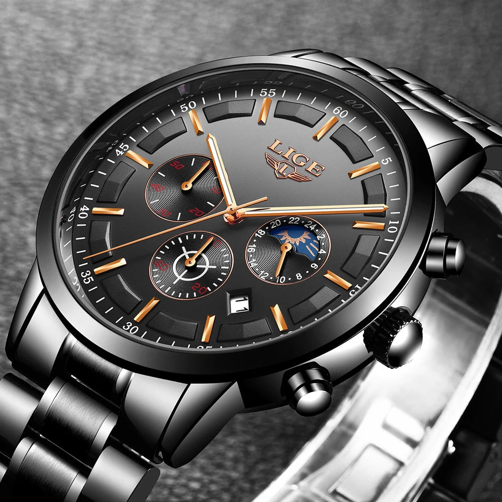 Top Brand Luxury Business Watch for Men | Stainless Steel | Waterproof Quartz