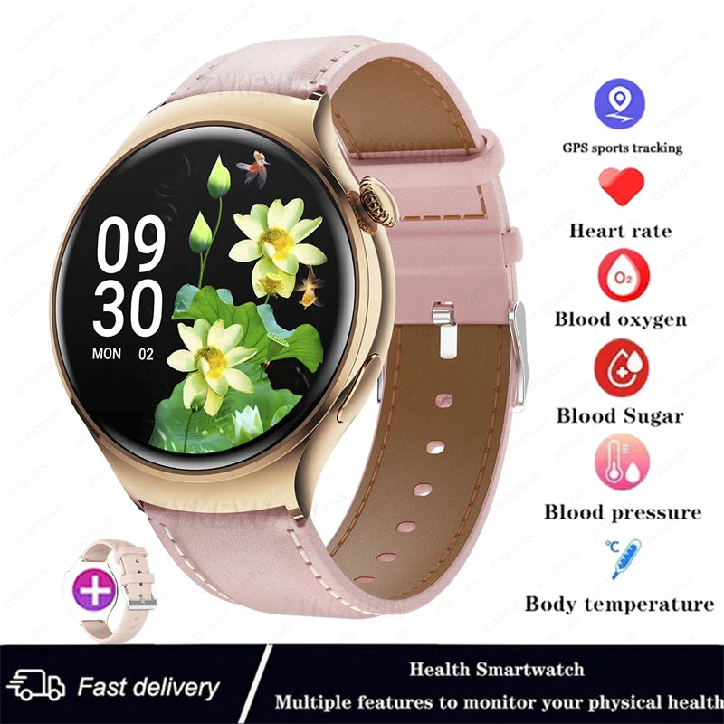 Mini AMOLED Smartwatch Women, 360*360 HD, NFC, IP68, Health & Heart Rate Monitor