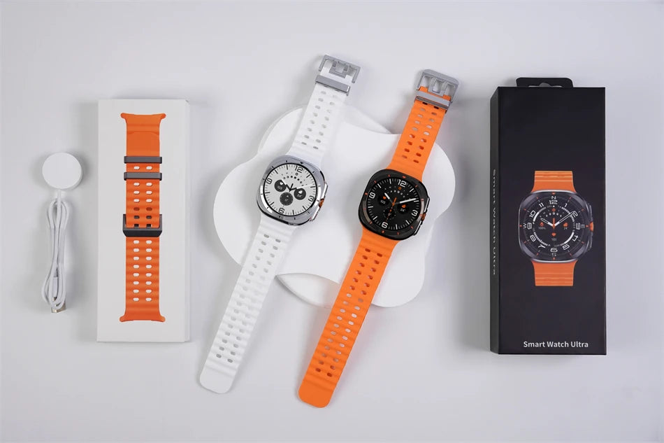 GPS AMOLED Smartwatch: Outdoor Sports, BT Calling, NFC, IP68
