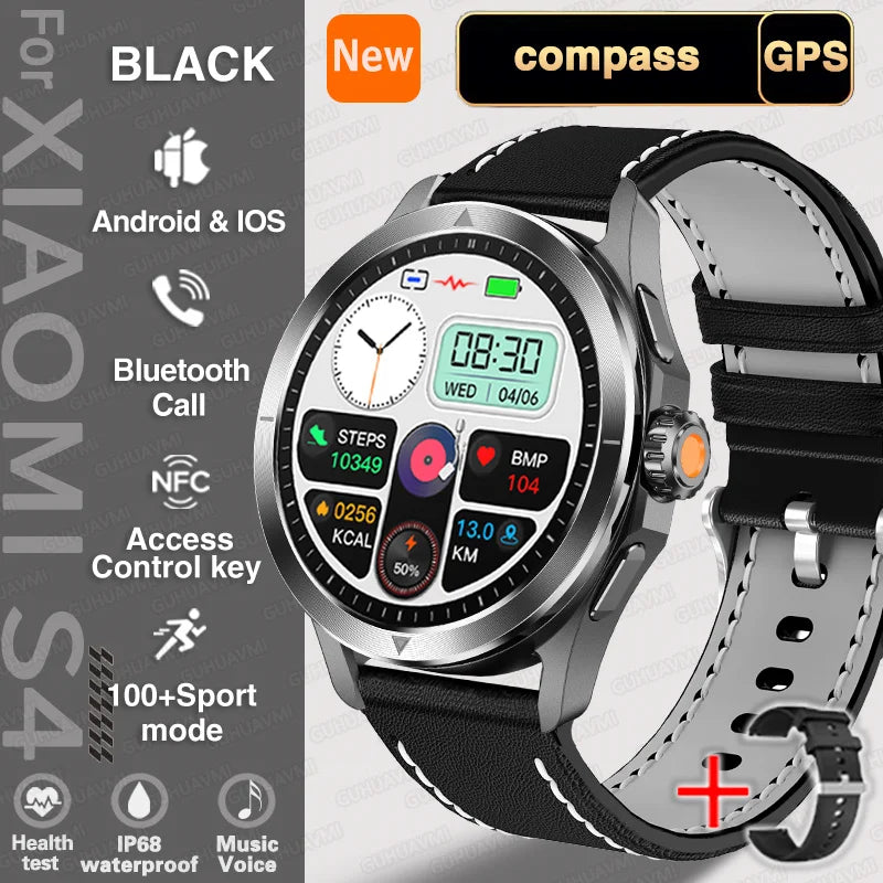 2024 S4 Ultra Smartwatch - AMOLED GPS Bluetooth NFC Call 5ATM Waterproof Fitness Tracker