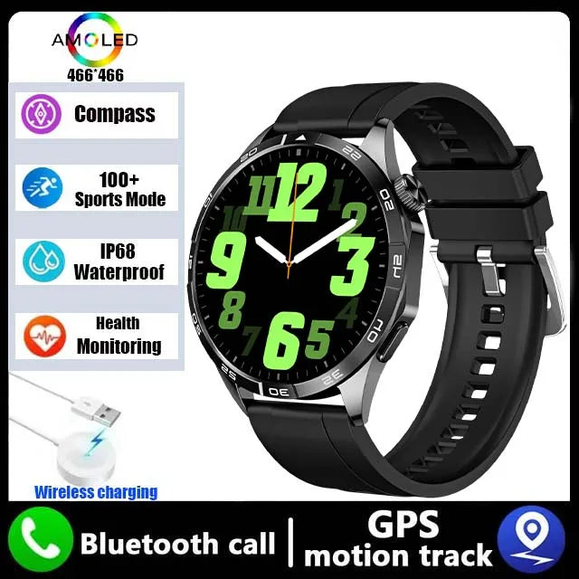 2024 Men's Smartwatch | Bluetooth Calling, IP68 Waterproof, Heart Rate Monitor, Fitness Tracker