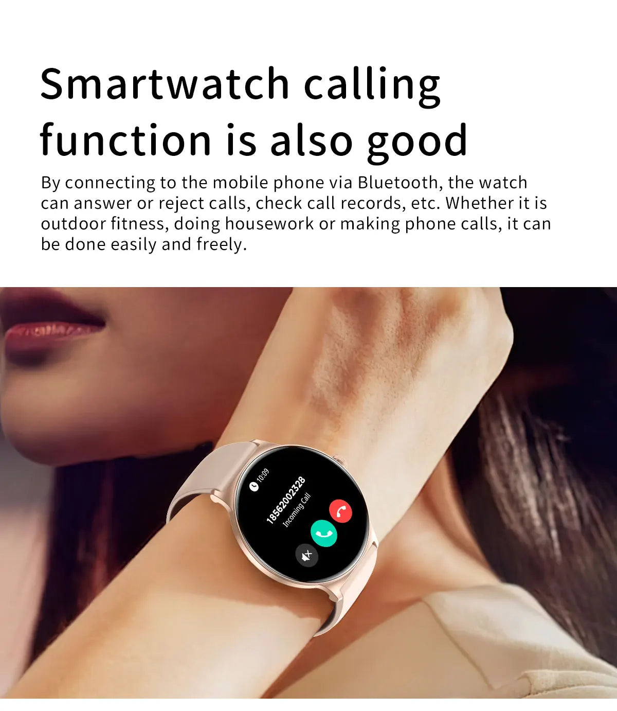 Ultra-Thin 1.43" Smart Watch HD AMOLED Screen Wireless Calling 100+ Sports Modes