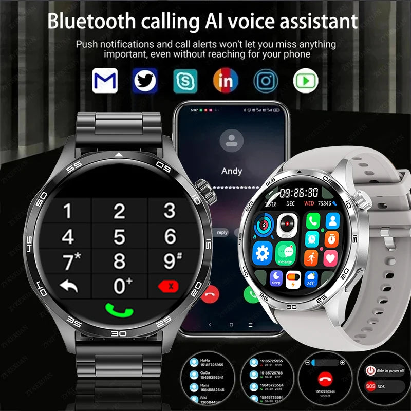 GPS Smartwatch Men 5 Pro AMOLED HD Bluetooth Call NFC Waterproof Heart Rate Fitness Watch