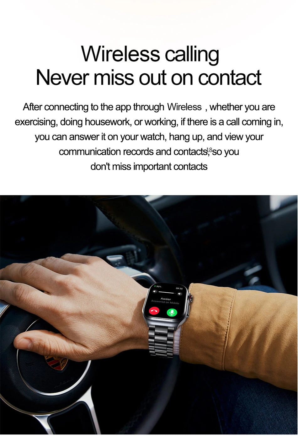 2.04" AI Medical Smartwatch, Blood Lipids, Uric Acid, ECG+PPG, Bluetooth Call, Waterproof