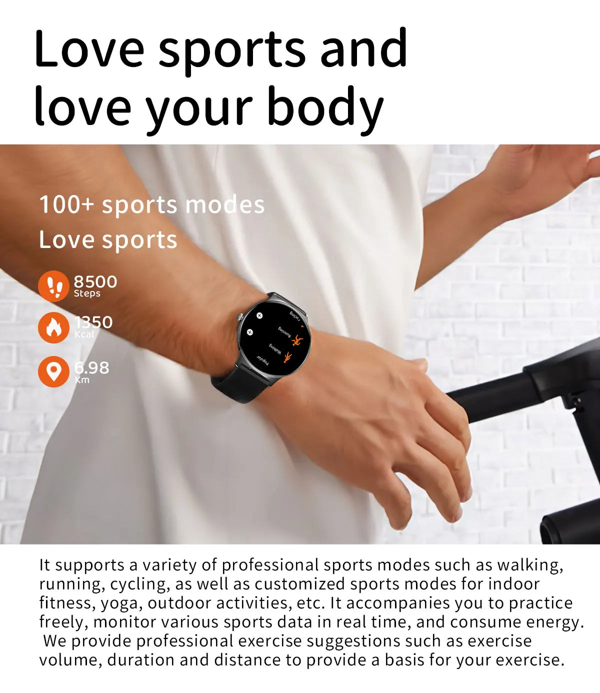 Ultra-Thin 1.43" Smart Watch HD AMOLED Screen Wireless Calling 100+ Sports Modes