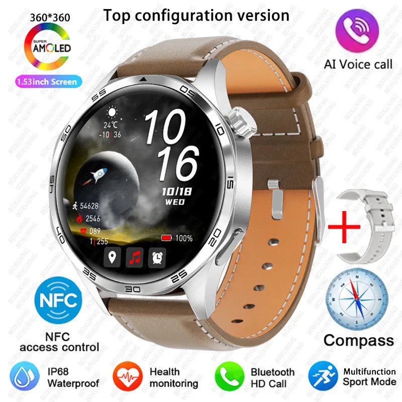 Smart Watch 5 Pro: AMOLED HD, Bluetooth Call, GPS, NFC, Fitness & Health Tracker