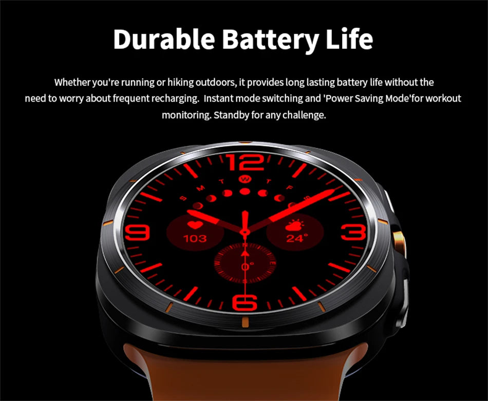 GPS AMOLED Smartwatch: Outdoor Sports, BT Calling, NFC, IP68