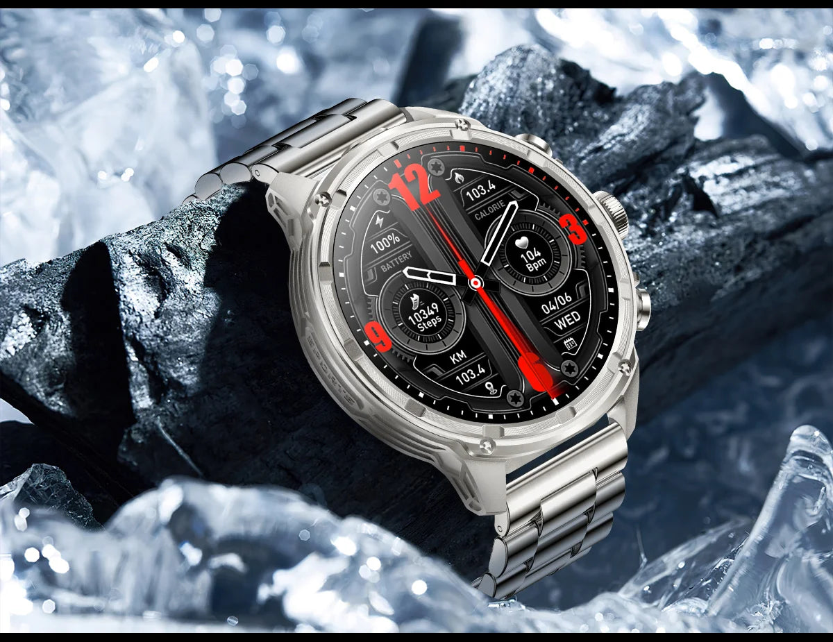 1.85" Ultra HD Smartwatch with NFC, Bluetooth Calling, 710mAh Battery, Fitness & Health Tracking