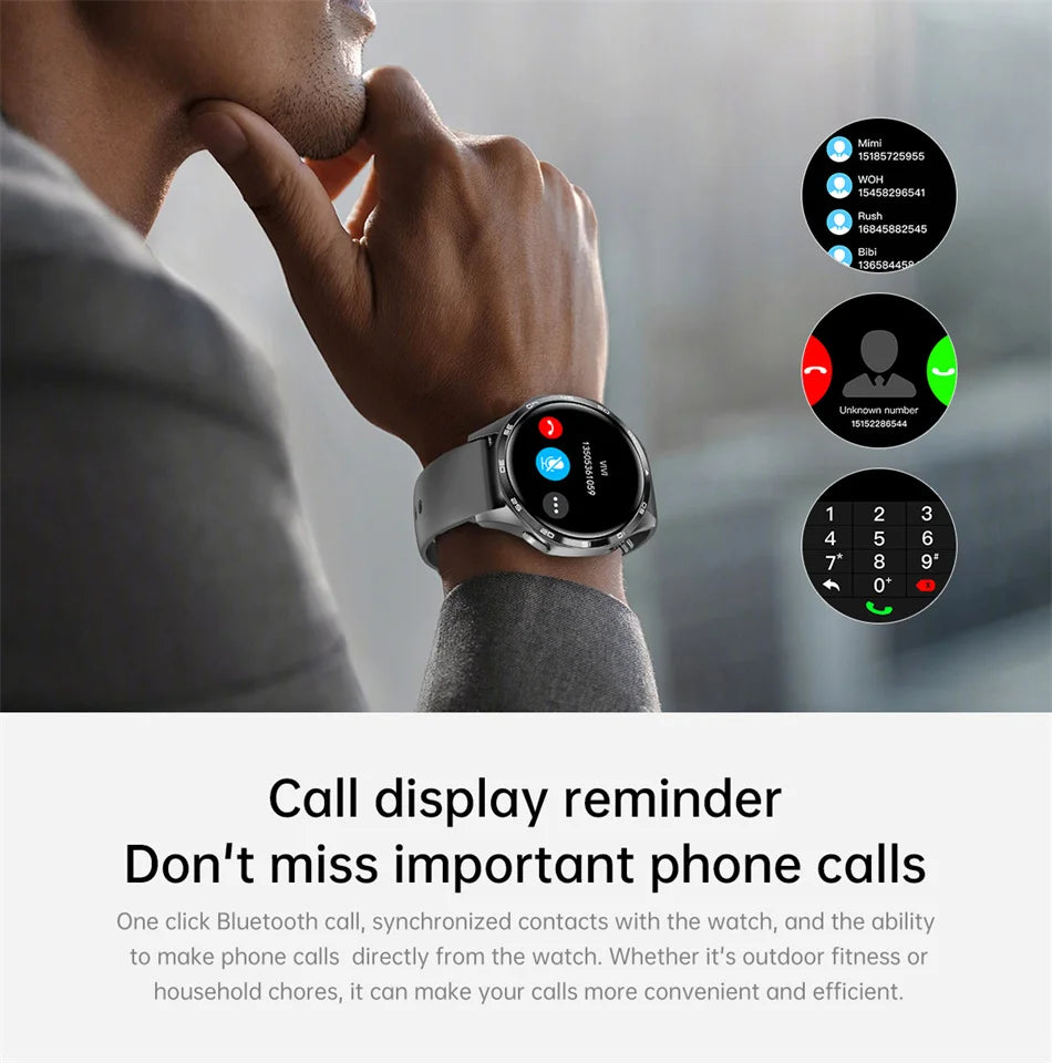 GPS Smartwatch Men 5 Pro AMOLED HD Bluetooth Call NFC Waterproof Heart Rate Fitness Watch