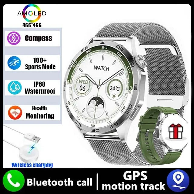 2024 Men's Smartwatch | Bluetooth Calling, IP68 Waterproof, Heart Rate Monitor, Fitness Tracker
