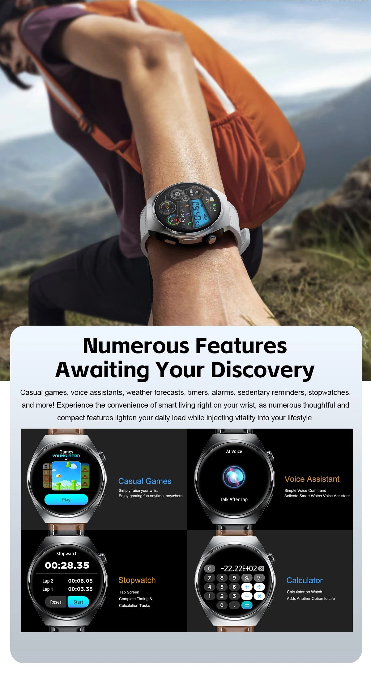 New Men’s Smart Watch & TWS Headset 2-in-1: Wireless Earbuds, Health Tracker, NFC, Sport & Fashion