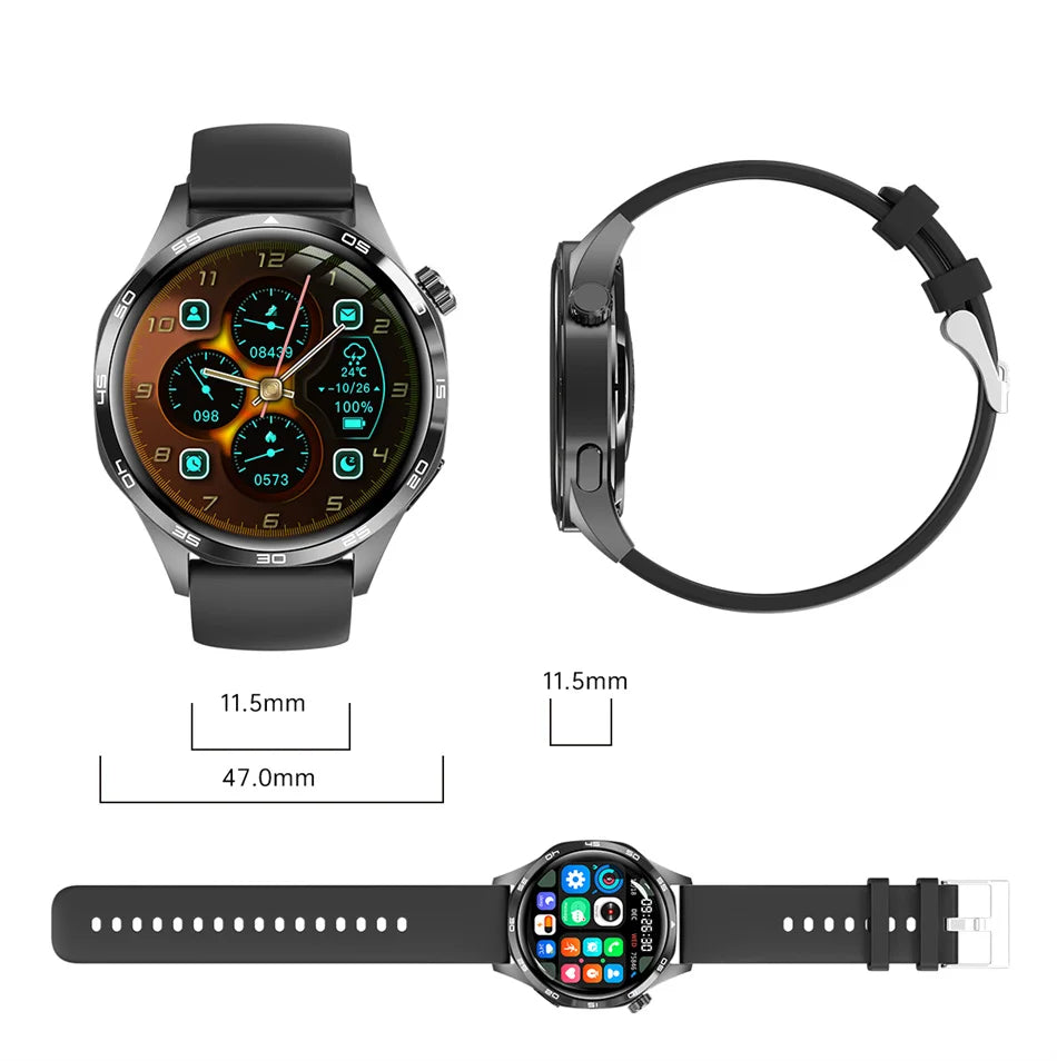 GPS Smartwatch Men 5 Pro AMOLED HD Bluetooth Call NFC Waterproof Heart Rate Fitness Watch