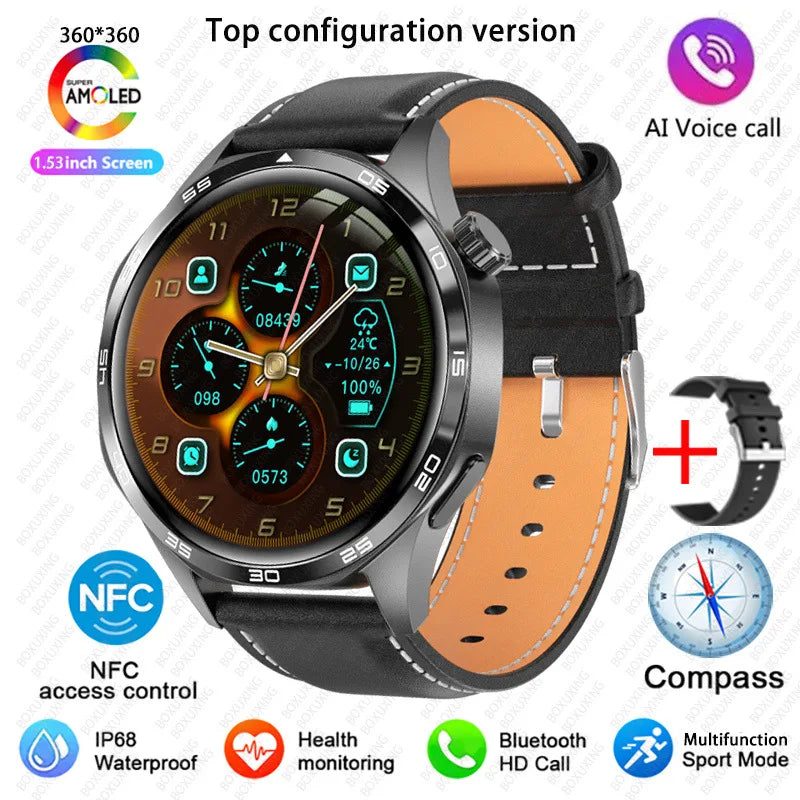 Smart Watch 5 Pro: AMOLED HD, Bluetooth Call, GPS, NFC, Fitness & Health Tracker