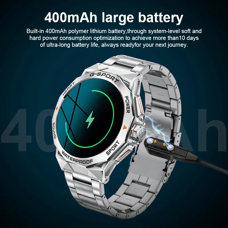 1.43" AMOLED Smart Watch for Men – Bluetooth Calls, Fitness Tracker, Heart Rate & Blood Pressure Monitor