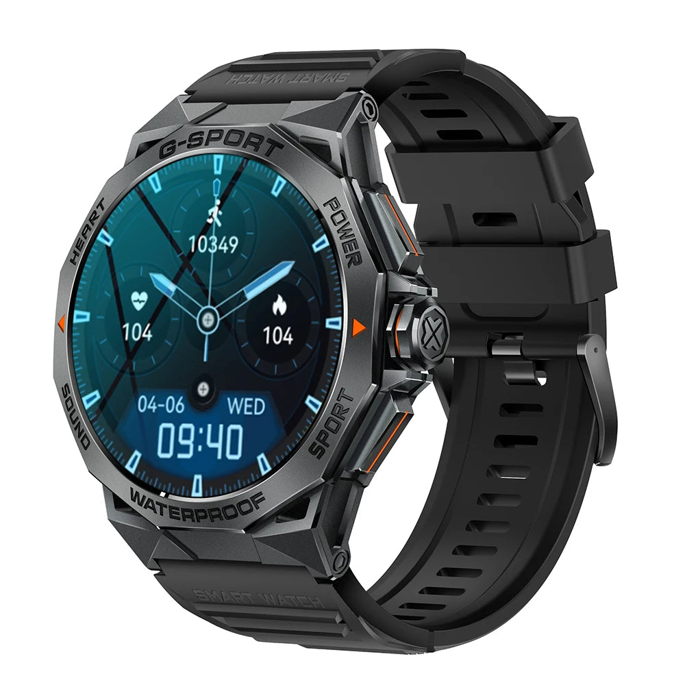 1.43” AMOLED Bluetooth Call Smart Watch for Men, Fitness Tracker, IP68 Waterproof
