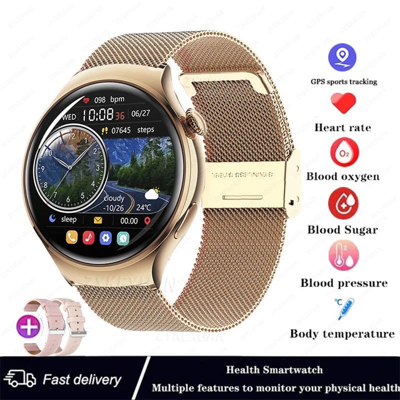 Mini AMOLED Smartwatch Women, 360*360 HD, NFC, IP68, Health & Heart Rate Monitor