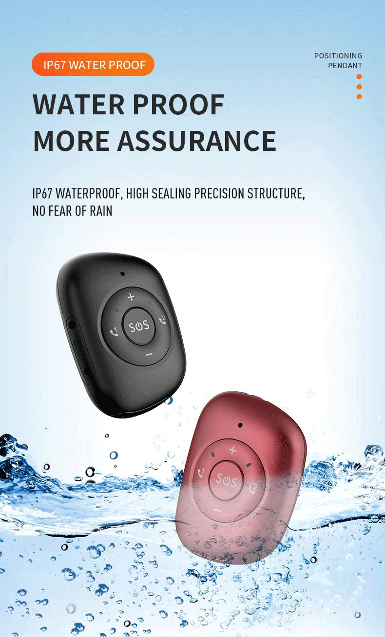 IP67 Waterproof 4G Smart GPS Locator Necklace for Kids, Elderly, and Students with SOS, Phone Pendant, and Remote Monitor
