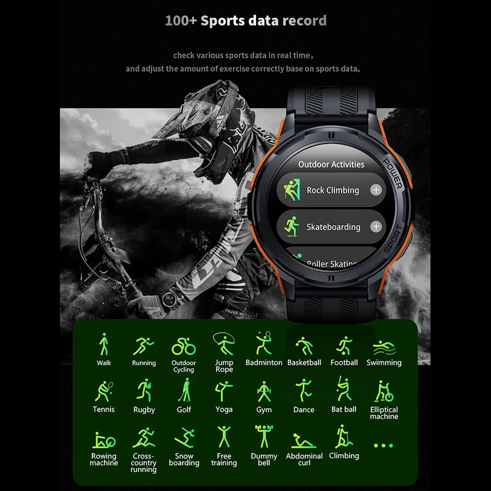 1.43" AMOLED Bluetooth Call Smartwatch | Heart Rate, Waterproof, Fitness Tracking for Android & iOS