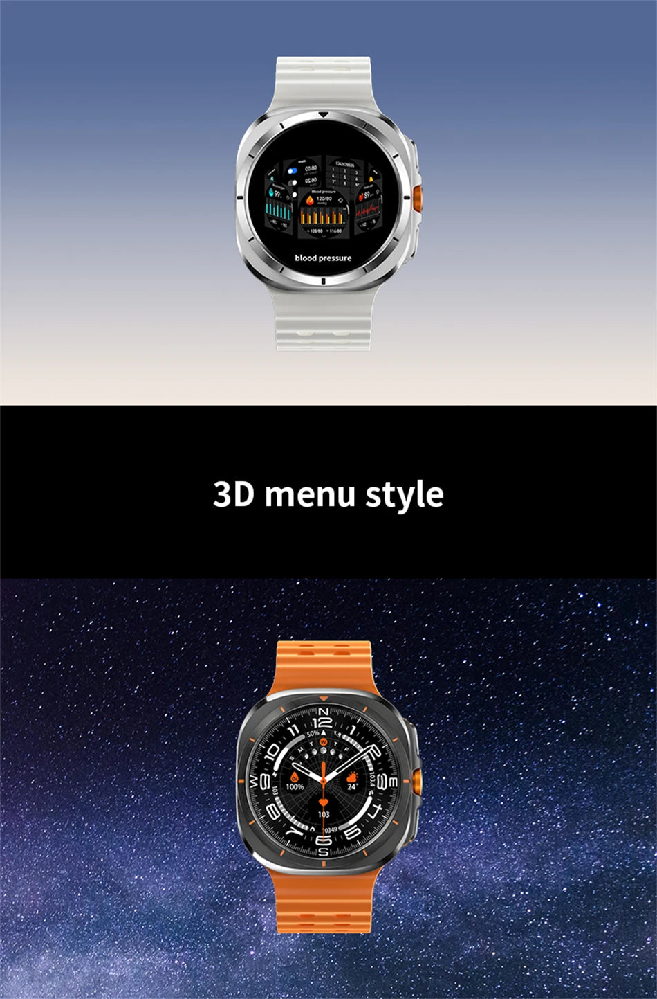 GPS AMOLED Smartwatch: Outdoor Sports, BT Calling, NFC, IP68