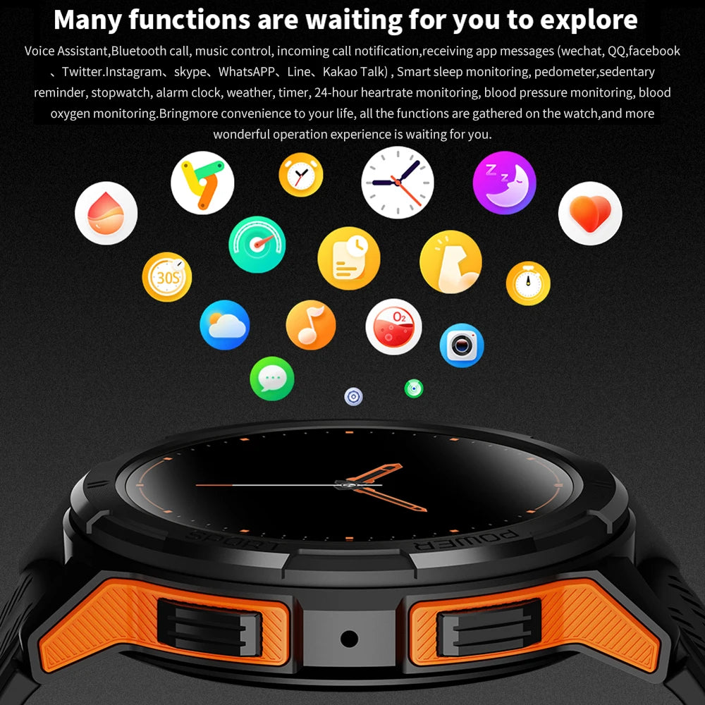 1.43" AMOLED Bluetooth Call Smartwatch | Heart Rate, Waterproof, Fitness Tracking for Android & iOS