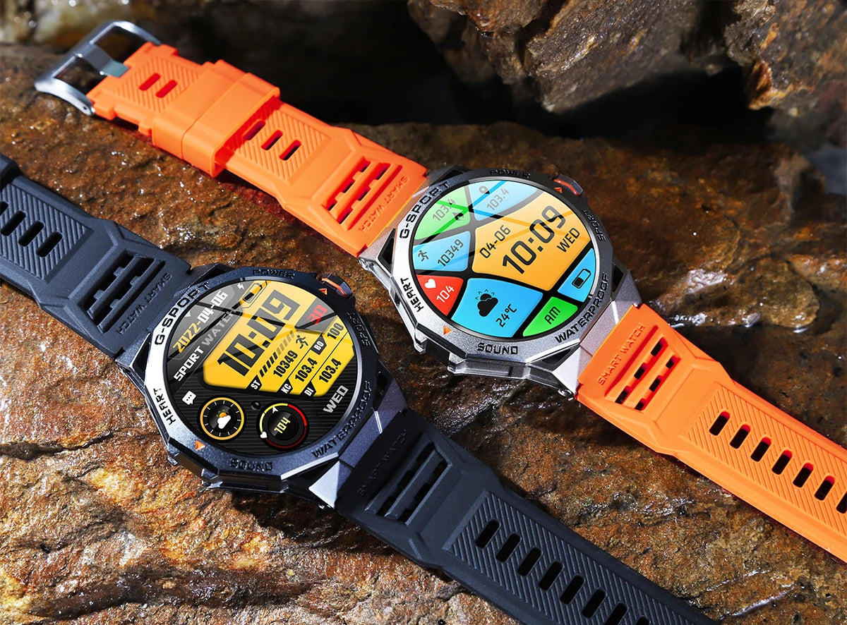 1.43" AMOLED Smart Watch for Men – Bluetooth Calls, Fitness Tracker, Heart Rate & Blood Pressure Monitor