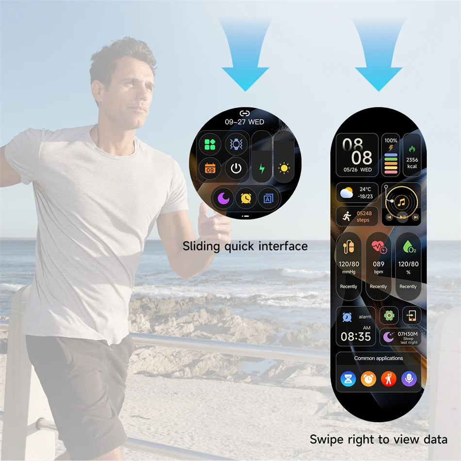 GPS Sports Smartwatch, Heart Rate, NFC, Compass, IP68 Waterproof