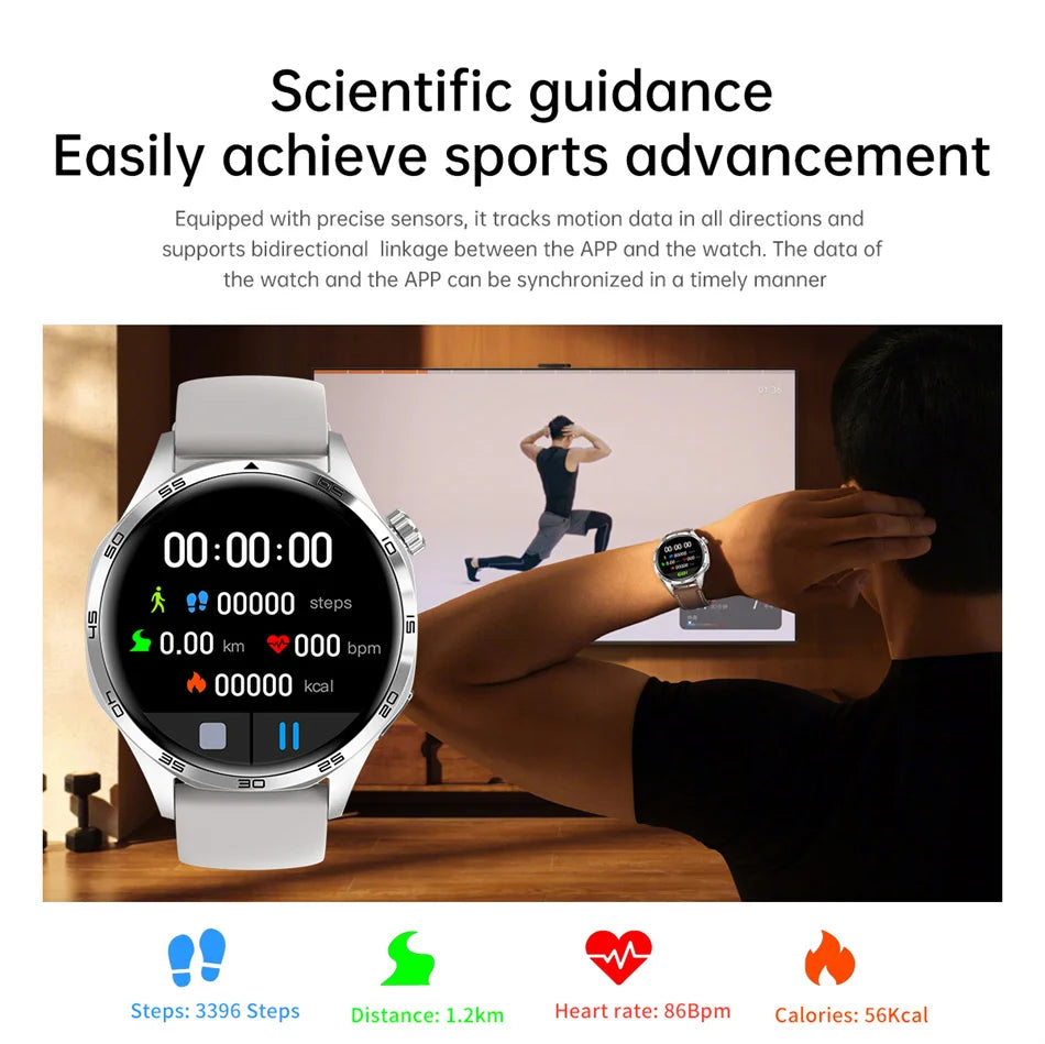 GPS Smartwatch Men 5 Pro AMOLED HD Bluetooth Call NFC Waterproof Heart Rate Fitness Watch