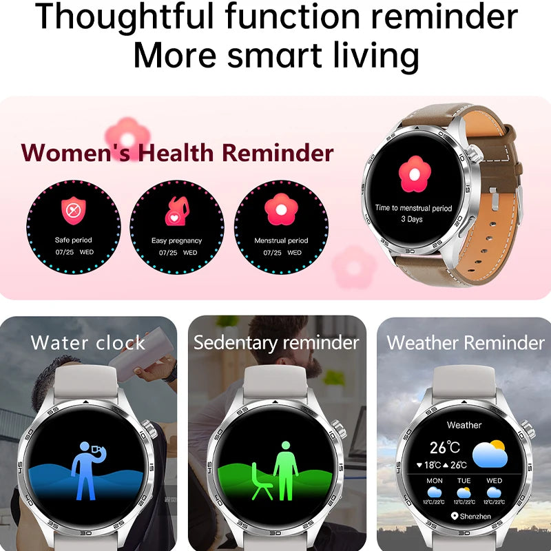 Smart Watch for Men AMOLED HD Screen, Bluetooth Call, GPS, NFC, Heart Rate Tracker