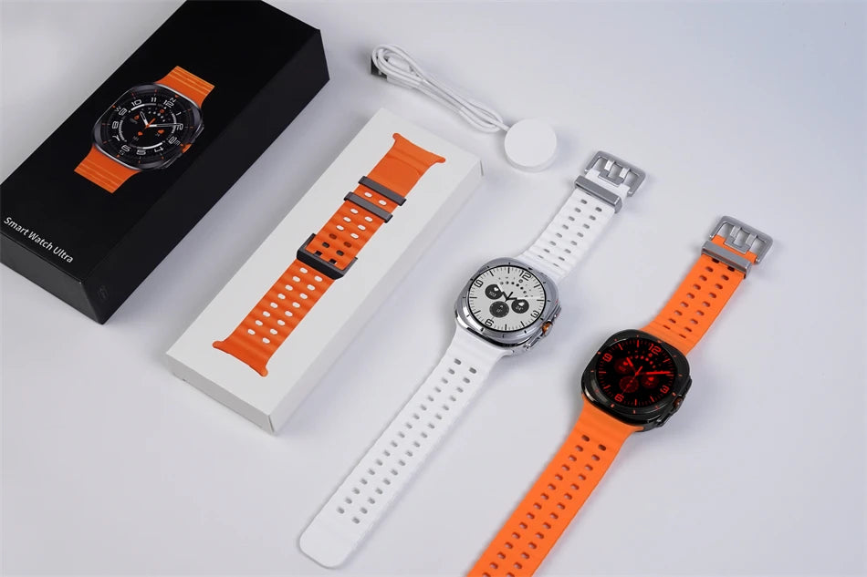 GPS AMOLED Smartwatch: Outdoor Sports, BT Calling, NFC, IP68