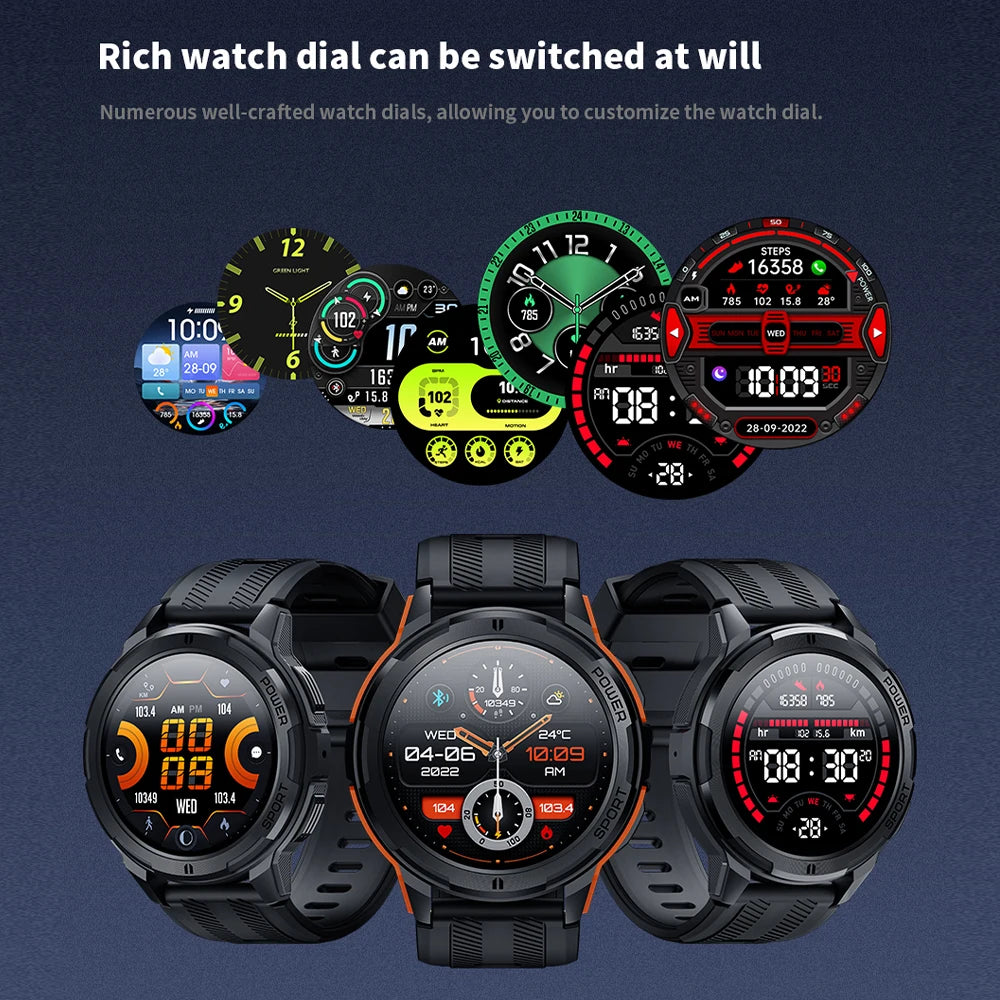 1.43" AMOLED Bluetooth Call Smartwatch | Heart Rate, Waterproof, Fitness Tracking for Android & iOS