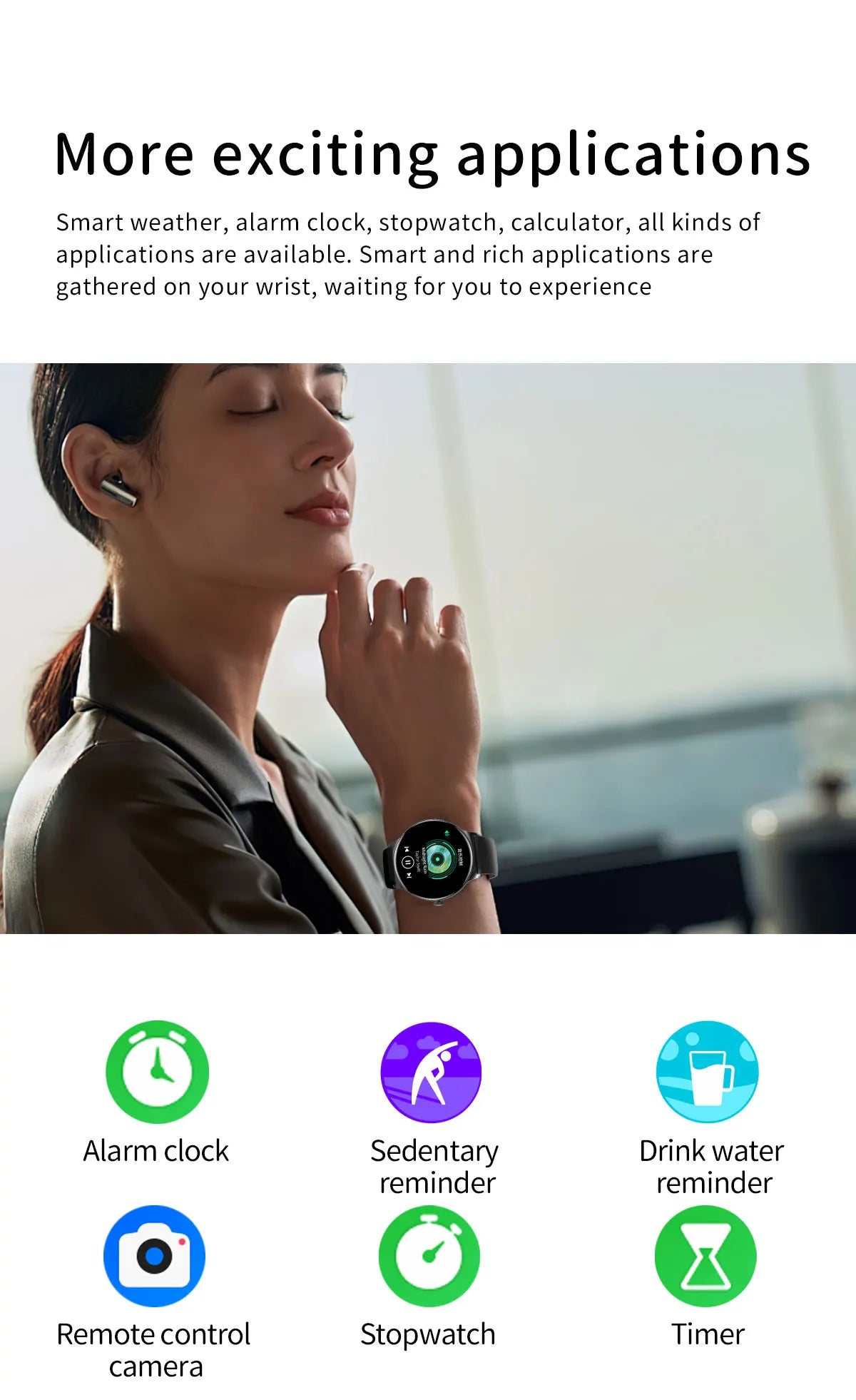 Ultra-Thin 1.43" Smart Watch HD AMOLED Screen Wireless Calling 100+ Sports Modes