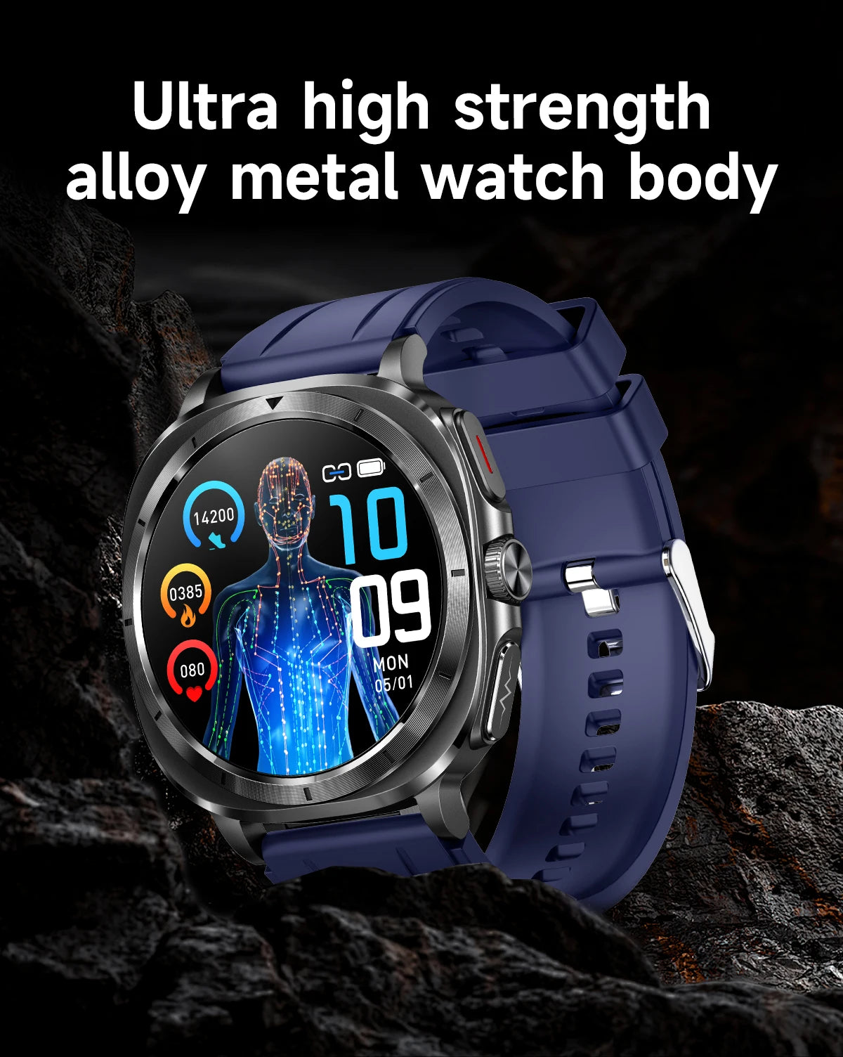2025 AI Health Smartwatch: ECG, Blood Monitoring, HRV, NFC, Bluetooth Calls, Men's Fitness Tracker