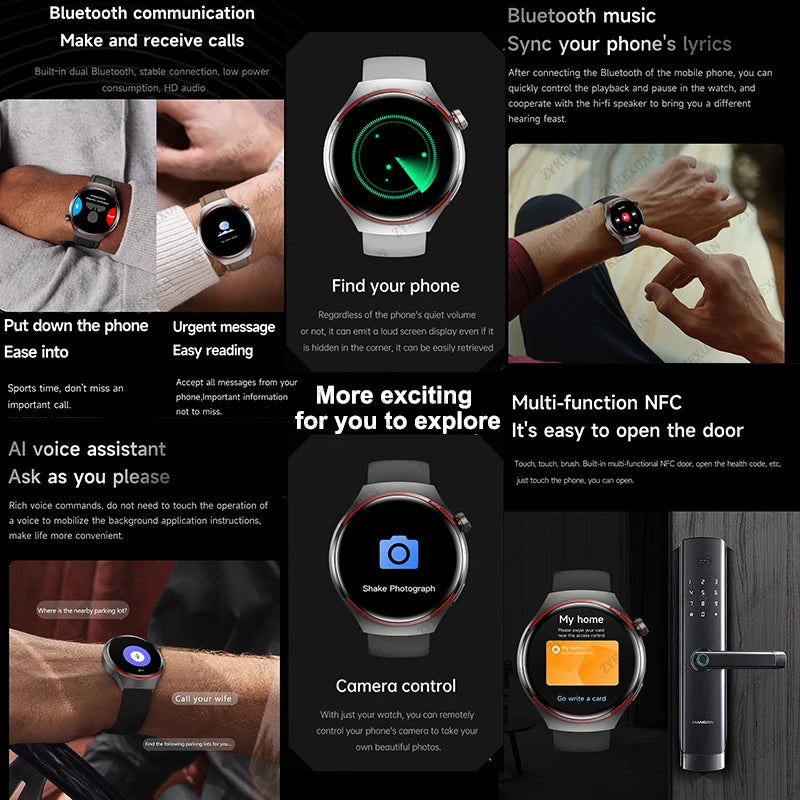 4 PRO Space Exploration Smartwatch HD GPS NFC Bluetooth Call Heart Rate & Fitness Tracker