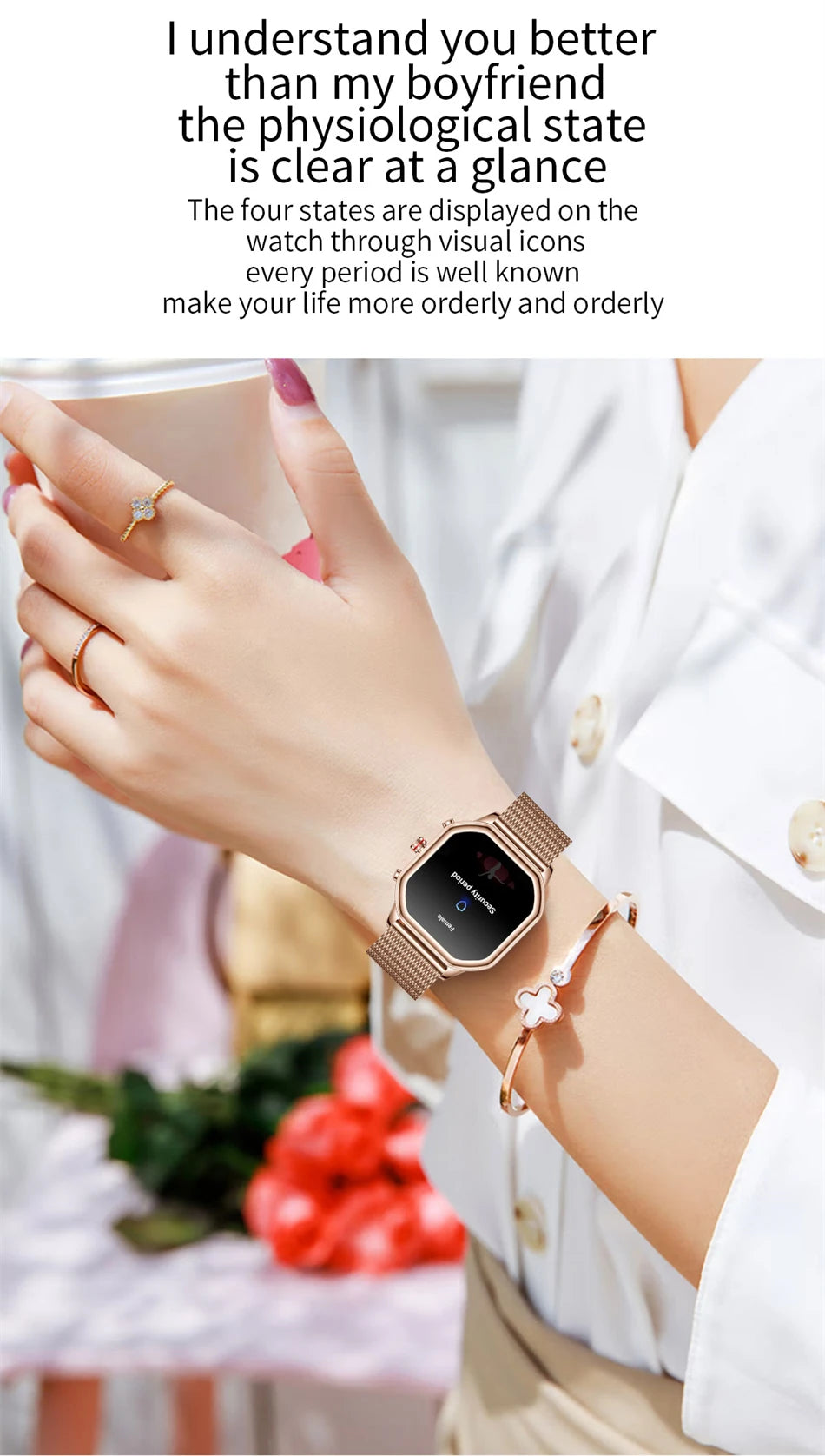 2024 Women’s Smart Watch 1.4" AMOLED Health Tracker Waterproof Bluetooth Call