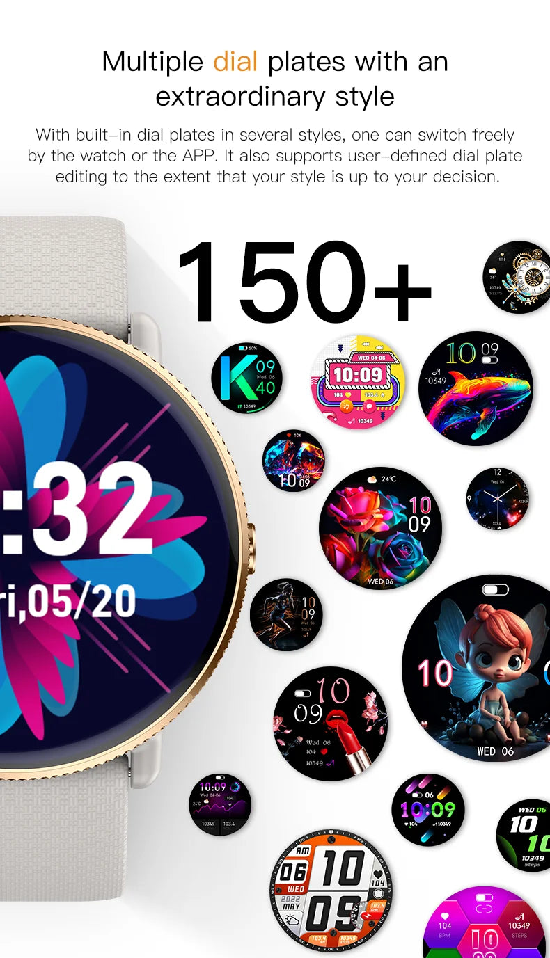 2024 Smartwatch Fitness Tracker with Bluetooth Call & IP68 Waterproof
