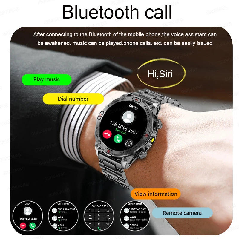2025 Smart Watch - 1.43'' AMOLED, GPS, Fitness Tracker, BT 5.3, LED Lights, Compass
