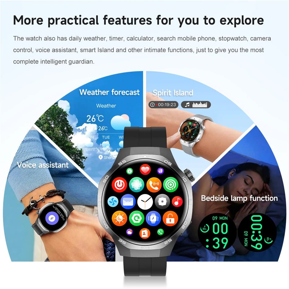 GPS Sports Smartwatch, Heart Rate, NFC, Compass, IP68 Waterproof