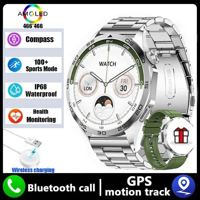 2024 Men's Smartwatch | Bluetooth Calling, IP68 Waterproof, Heart Rate Monitor, Fitness Tracker